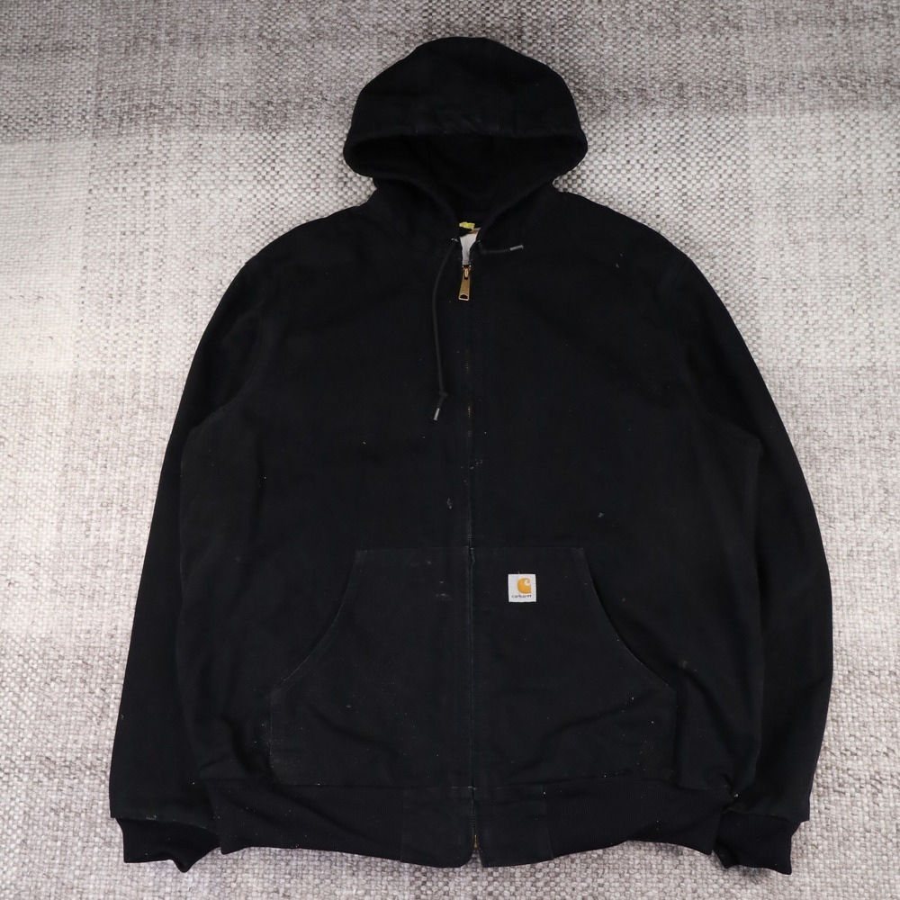 Carhartt J131 BLK Thermal Lined Active Jacket Black Duck Canvas Mens XL Tall